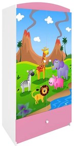 Skriňa Babydreams Ružová – Safari