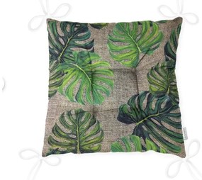 Sedák na stoličku Minimalist Cushion Covers Green Banana Leaves, 40 x 40 cm