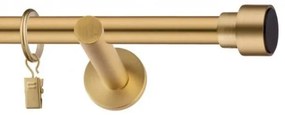 Dekorstudio Garniža jednoradová SLICK zlatá 19mm Dĺžka: 200cm, Typ uchytenia: Držiak modern, Typ príslušenstva: Krúžky tiché so štipcami