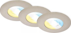 Briloner 7605032-SADA 3xLED Kúpeľňové podhľadové svietidlo 3xLED/4,9W/230V IP44 matný chróm