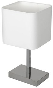 Stolná lampa Napoli, 1x biele textilné tienidlo, ch