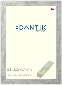 DANTIK rám na obraz 21x29,7 | PAINT zelená malá (Sklo Čiré)