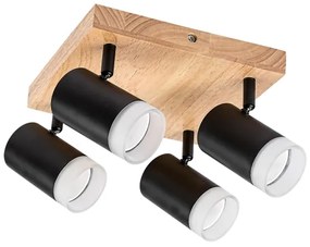 Rabalux 73124 - Stropné bodové svietidlo TORAS 4xGU10/5W/230V dub