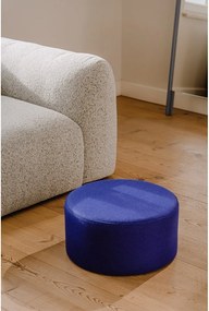 Modrý vlnený taburet Folk – noo.ma