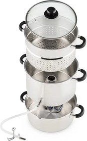 Klarstein Applebee, parný odšťavovač, odšťavovací hrniec, elektrický, 1500 W, Ø 25 cm, 8 l, nehrdzavejúca oceľ