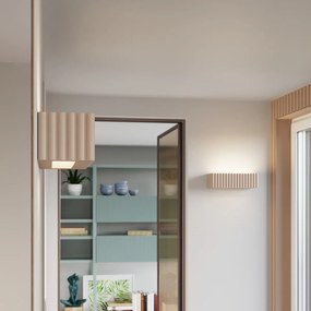 Nástenné svietidlo Rigata, 1x tmavobéžové keramické tienidlo