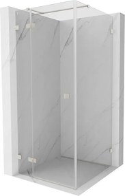 Mexen Lunar T, sklápací sprchový kút ľavý 120 x 120 cm, 8mm číre sklo, oceľový profil, 834T-120-120-97-00-L