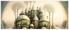 Obraz - Rozprávkové chalúpky (120x50 cm)