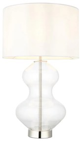 Endon 102676 - Stmievateľná stolová lampa KELDA 1xE27/10W/230V biela/matný chróm