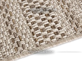 ELLE Decoration, Kusový koberec Brave 103612 Natural Brown z kolekcie Elle – na von aj na doma, 80x150, béžová, chodba / predsieň