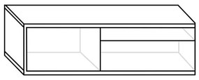 Obývacia stena KLOK - Sonoma / nie