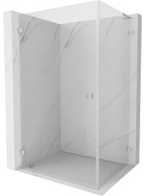 Mexen Lunar-B L sklápací sprchový kút ľavý 85 x 70 cm, číre sklo, brúsená oceľ, 832L-085-070-97-00-L