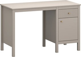PC stôl, sivohnedá Taupe/dub craft zlatý, KLIO 1D1S/120