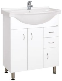 Kúpeľňová skrinka s umývadlom Keramia Pro 70,5x50,5 cm biela PRO70DV, 1 ks