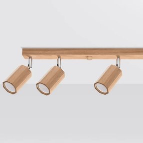 Sollux SL.1032 - Bodové svietidlo ZEKE 6xGU10/40W/230V dub