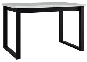 Jedálenský stôl Elarno 92 x 160/240 III L, Morenie: dub artisan L, Farby nožičiek: čierne kovové