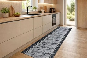 Protišmykový behúň LOTUS CLOVER 60950 sivý