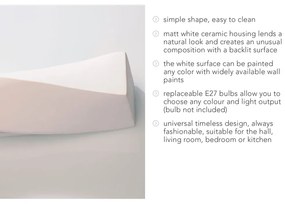 Nástenné keramické svietidlo Sollux Taurus