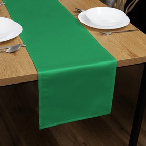 Biante Saténový behúň na stôl polyesterový Satén LUX-028 Írska zelená 20x120 cm