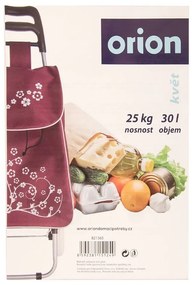 Orion Nákupná taška na kolieskach Kvet vínová, 34 x 28 x 93 cm