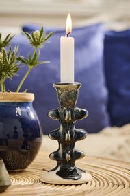 Ib Laursen Keramický svietnik Avignon Rustic Blue