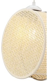 Závesný luster na lane DRUM 1xE27/60W/230V krémový