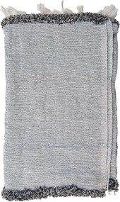 Šedo-čierny bavlnený pléd so strapcami Valoé - 125*150 cm