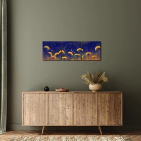 Obraz - Púpavy (s hodinami) (90x30 cm)