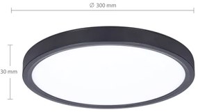 Brilagi-LED Stmievateľné svietidlo ESTELA LED/36W/230V 3000-6500K ø 30 cm čierna+DO