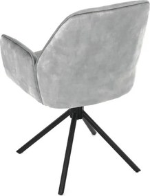 Jedálenská stolička zamatová, sivá HC-511 SIL4