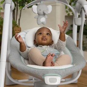 Ingenuity - Detská vibračná hojdačka s melódiou 2v1 SWELL 4xD + 1xC