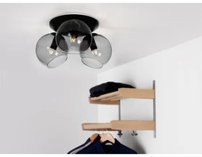 Cottex P2423SVG - stropné svietidlo CAPELLA 3xE14/40W/230V, priemer 37 cm, dymové/čierne