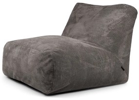 Tmavosivý menčestrový sedací vak Tube 100 – SLOWDOWN