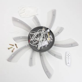 Brilagi - LED Stmievateľný prisadený luster TWIST LED/55W/230V 3000-6500K antracit + DO