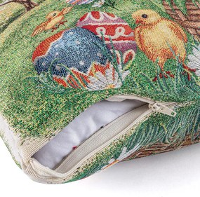 Gobelínová obliečka na vankúšik KURIATKA 45 x 45 cm