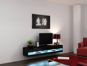 Televízny stolík Cama VIGO NEW 180 čierny mat/čierny lesk