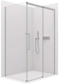 Cerano Lantono, sprchovací kút s posuvnými dverami 160(dvere) x 70(stena) x 195 cm, 8mm číre sklo, chrómový profil, CER-CER-432220