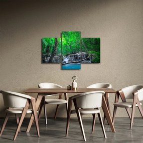 Obraz - Vodopád Erawan, Kanchanaburi, Thajsko (90x60 cm)