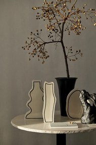 Váza Paste Curvy, široká – sivobiela