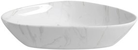 Sapho Sapho, DALMA keramické umývadlo na dosku 58,5x39 cm, imitácia kameňa-carrara, MM217
