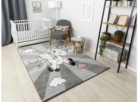 Koberec PETIT UNICORN JEDNOROŽEC sivý