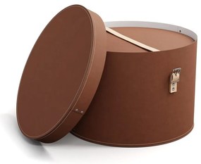 Hnedé kartónové úložné boxy v súprave 2 ks s vekom/dekoratívne ø 37,5x25 cm Rut Restore Paper Laminate – Bigso