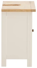 furniture-nabytek.cz - Masívna spodná skrinka pod drez Capera z borovice a MDF, lakovaná, biela/hnedá – 70×35×60 cm
