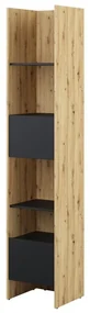 Polica Bed-Concept BC-23, Farby: dub artisan / čierna