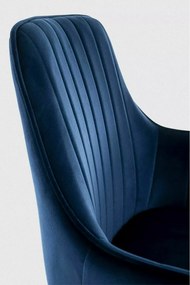 SI Jablkový zamatový stolička námornícka modrá