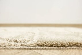 Kúpeľňový koberček Ivona svetlobéžový, línie