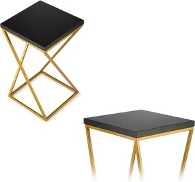 STOJAN NA KVETINÁČ LOFT7 40X24X24 CM ZLATÁ/ČIERNA