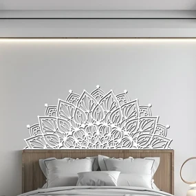 drevo zivota Drevená mandala BOHATOSŤ k posteli Farebný vzor: Biela, Rozmery (cm): 140x60