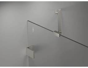 Mexen, Mexen Lunar pravé otočné sprchové dvere 90 cm, transparentné, brúsený nikel - 834-090-000-97-00-P
