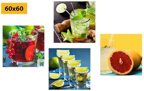 Set obrazov miešané nápoje